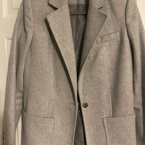 Stylish Gray Wool Coat CALVIN KLEIN